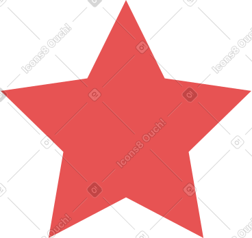 Red star PNG, SVG