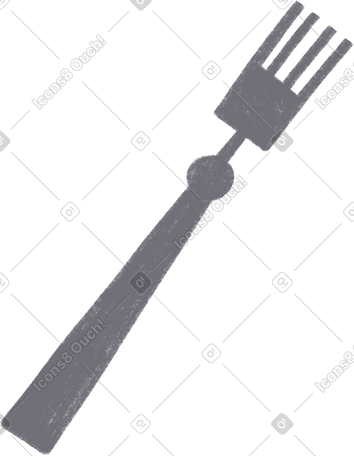 grey fork PNG, SVG