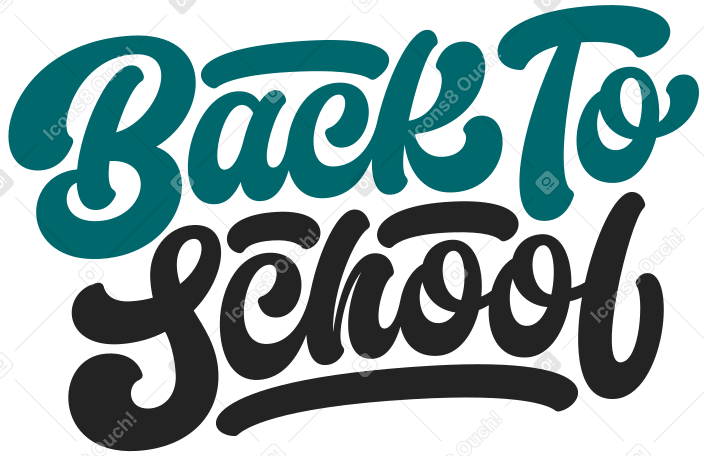 Letras de regreso a la escuela PNG, SVG