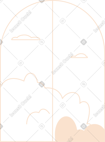 可以看到树木的窗户 PNG, SVG