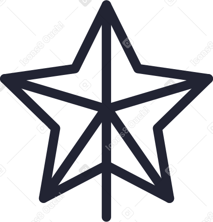 christmas tree star Illustration in PNG, SVG