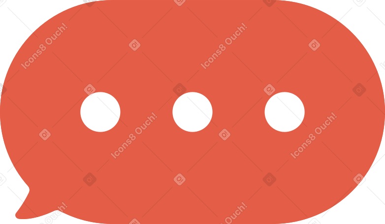oval speech bubble with three dots Illustration in PNG, SVG