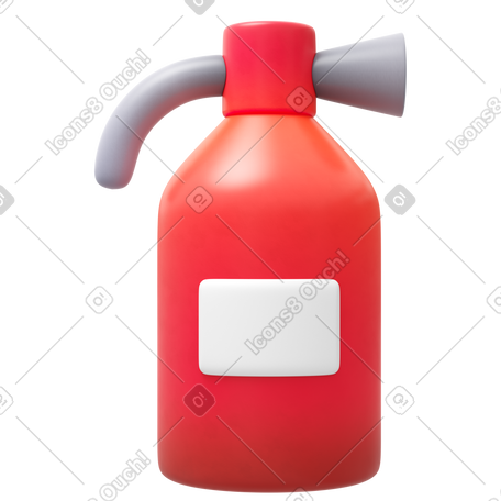 3D fire extinguisher PNG, SVG