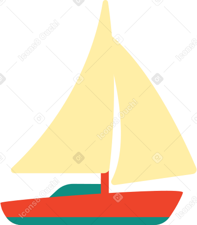 sailing yacht Illustration in PNG, SVG