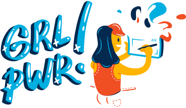 girl power PNG, SVG