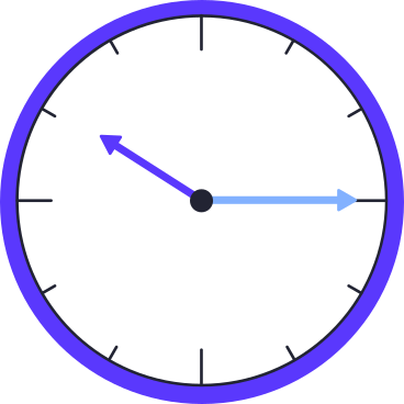 Large round clock with two hands в PNG, SVG