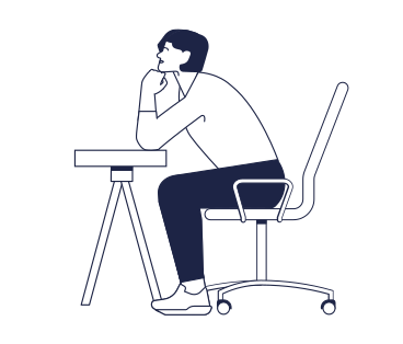 Man sitting animated illustration in GIF, Lottie (JSON), AE