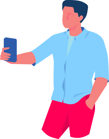 man takes a selfie PNG, SVG