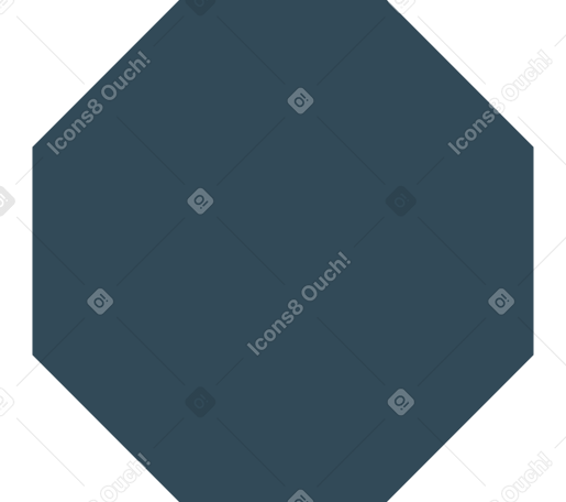 octagon dark blue Illustration in PNG, SVG