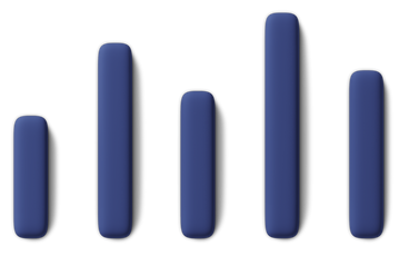 Icona del grafico a barre variabile blu PNG, SVG