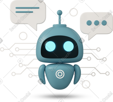 Chatbot with text messages PNG, SVG