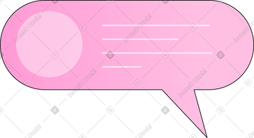 Speech bubble with a message PNG, SVG