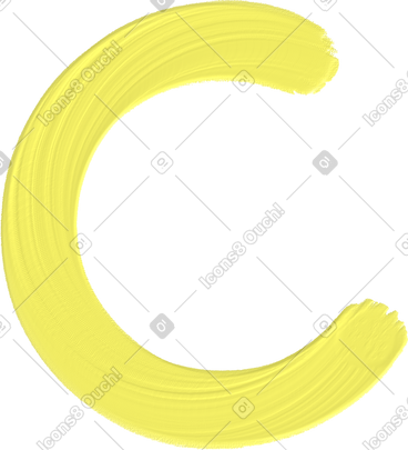 Yellow letter c PNG, SVG