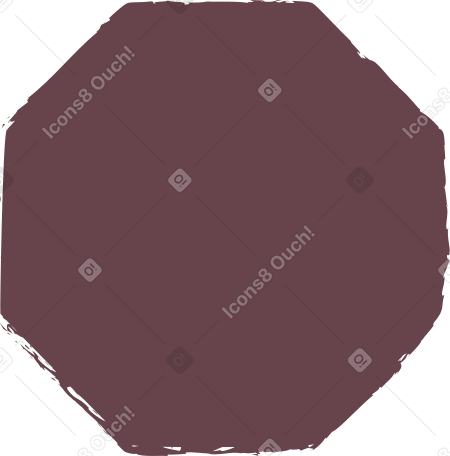brown octagon PNG, SVG