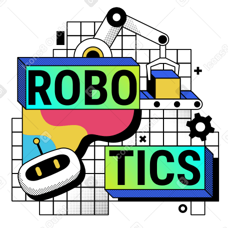 Robotics and automation in manufacturing PNG, SVG
