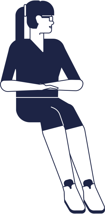 woman sitting animated illustration in GIF, Lottie (JSON), AE
