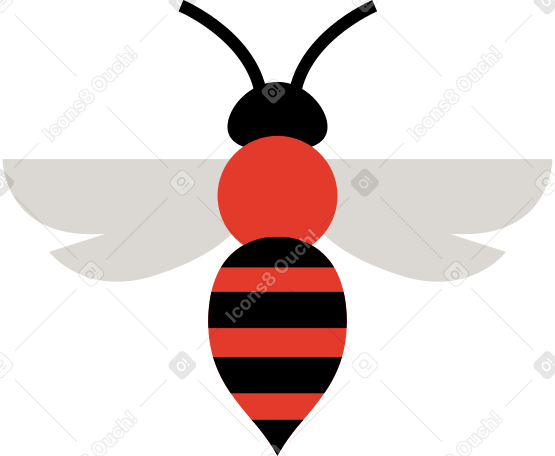 bee Illustration in PNG, SVG
