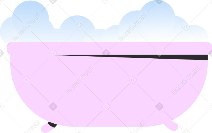 pink bubble bath Illustration in PNG, SVG