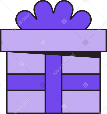 blue gift with bow PNG, SVG