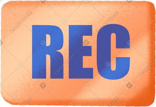 orange rectangle with the inscription record PNG, SVG