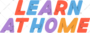 Lettering learn at home PNG, SVG