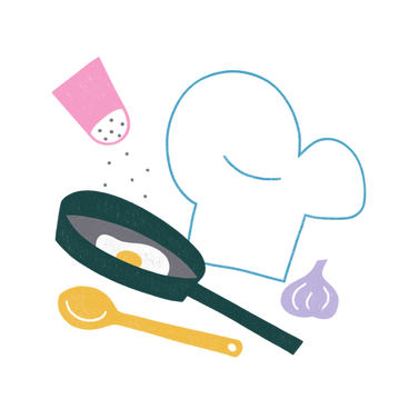 Cooking an egg on a frying pan  PNG, SVG