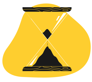 Hourglass animated illustration in GIF, Lottie (JSON), AE
