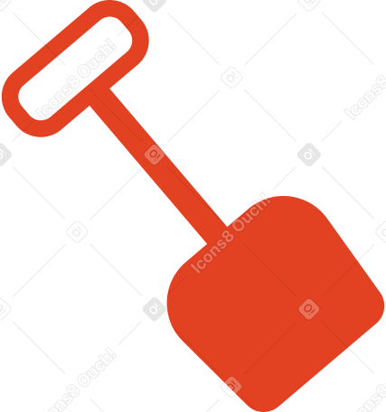 red sand shovel Illustration in PNG, SVG