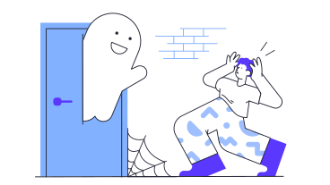 Scared by Halloween ghost PNG, SVG