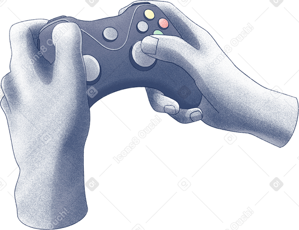 hands with joystick Illustration in PNG, SVG