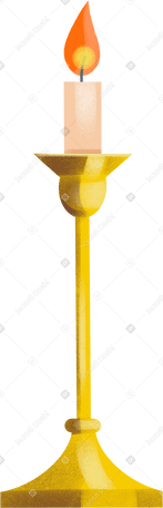 candle in a candlestick PNG、SVG