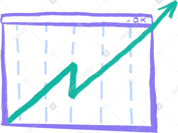 graph in computer window PNG, SVG