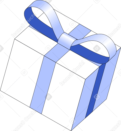 big gift box Illustration in PNG, SVG