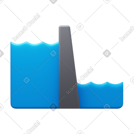 3D dam PNG, SVG