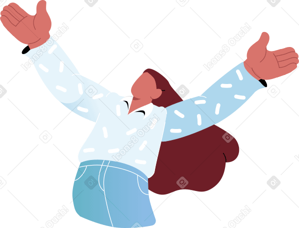 woman with outstretched arms PNG, SVG