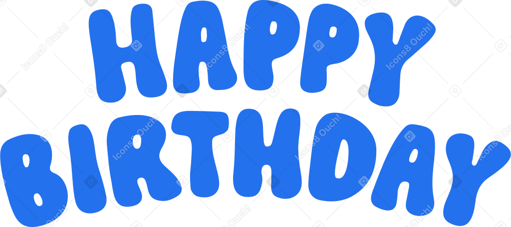 Дуга надписи с днем рождения в PNG, SVG