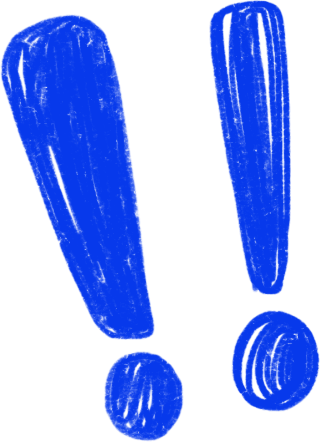 two blue exclamation marks PNG, SVG