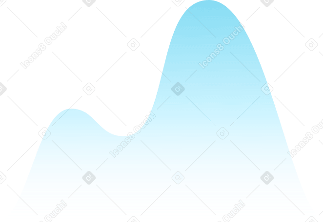 Blauer transparenter graph mit zwei extrema PNG, SVG