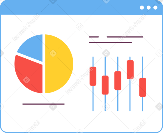 graph browser window Illustration in PNG, SVG