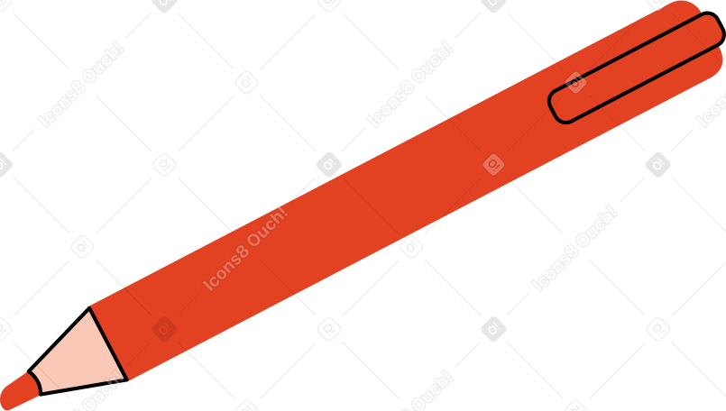 Stylo rouge PNG, SVG