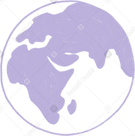 purple planet earth PNG, SVG