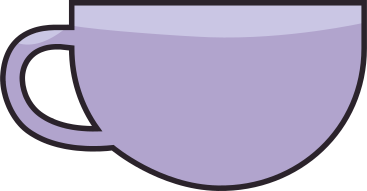 Lilac cup with handle в PNG, SVG