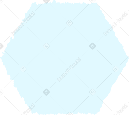 Hexágono azul PNG, SVG