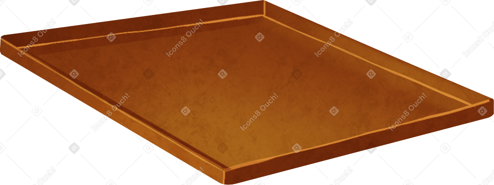 brown tray PNG, SVG