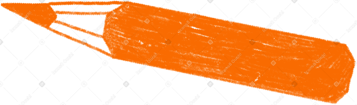 orange pencil PNG, SVG