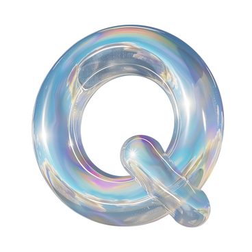Надувная буква q в PNG, SVG