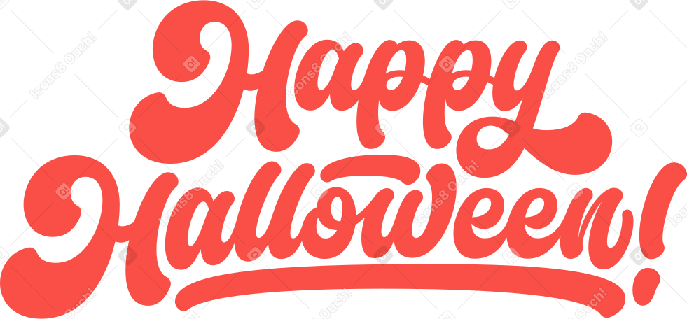 lettering happy halloween! Illustration in PNG, SVG