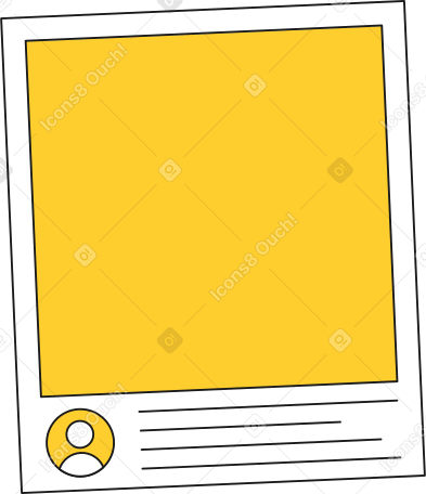 social media card frame PNG, SVG