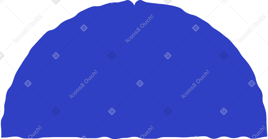 blue semicircle Illustration in PNG, SVG