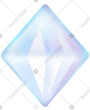 Blue crystal PNG, SVG